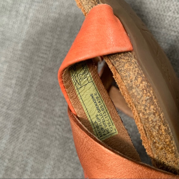 Bussola Maynila Leather Strappy Sandal Flip Flop Orange Womens 8.5 US EUR 39 - Picture 10 of 13